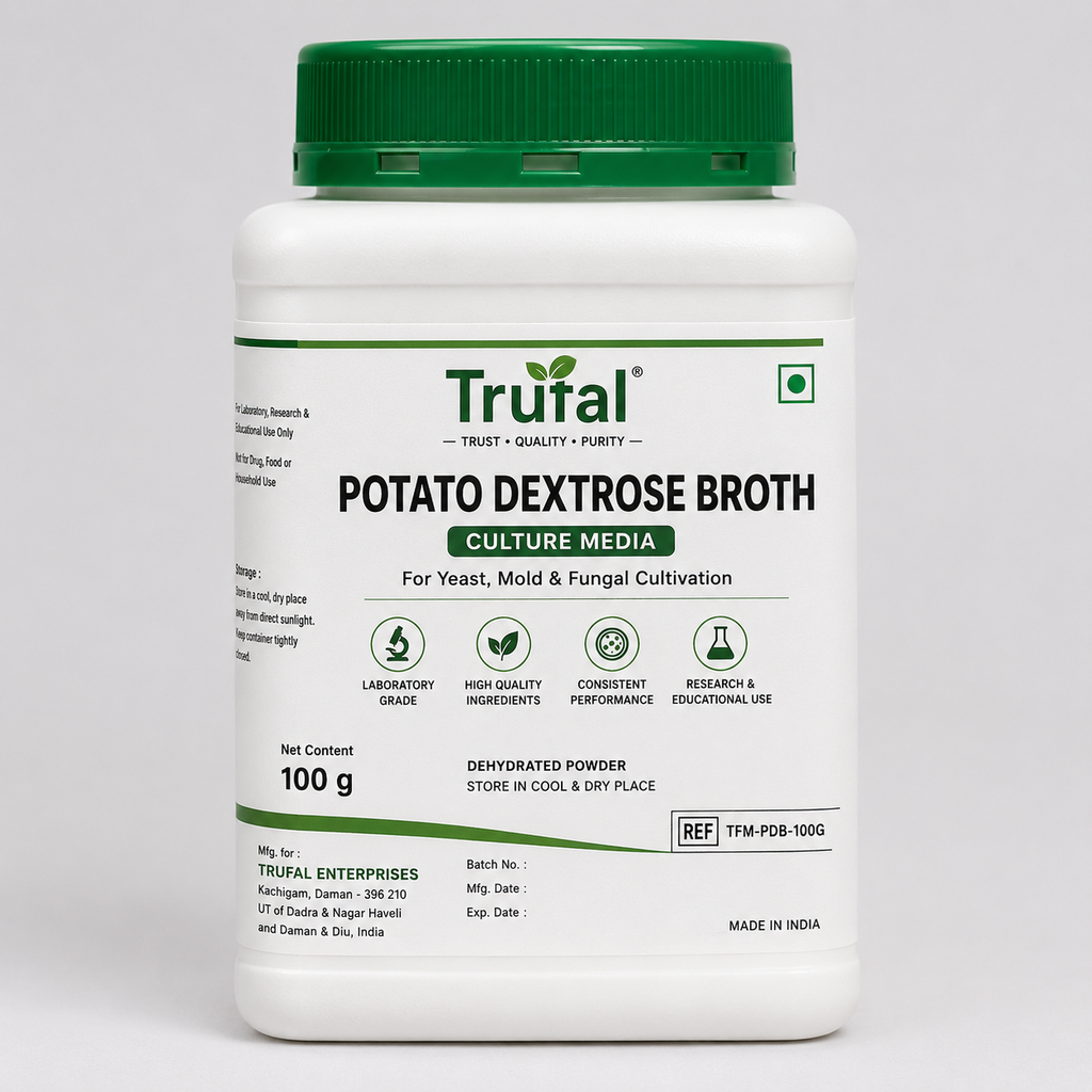 Trufal Potato Dextrose Broth (PDB) Powder, 100 g | Liquid Culture Medium for Yeast, Mold & Fungal Cultivation